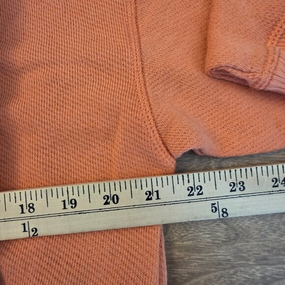 American Eagle Women's Cropped Sweatshirt‎ Long Sleeves Oversized Orange XS - Picture 15 of 17